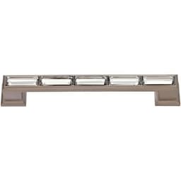 Top Knobs Crystal Series 5-1/16" (128 mm) Center to Center Brushed Nickel Pull, - 342-BRN