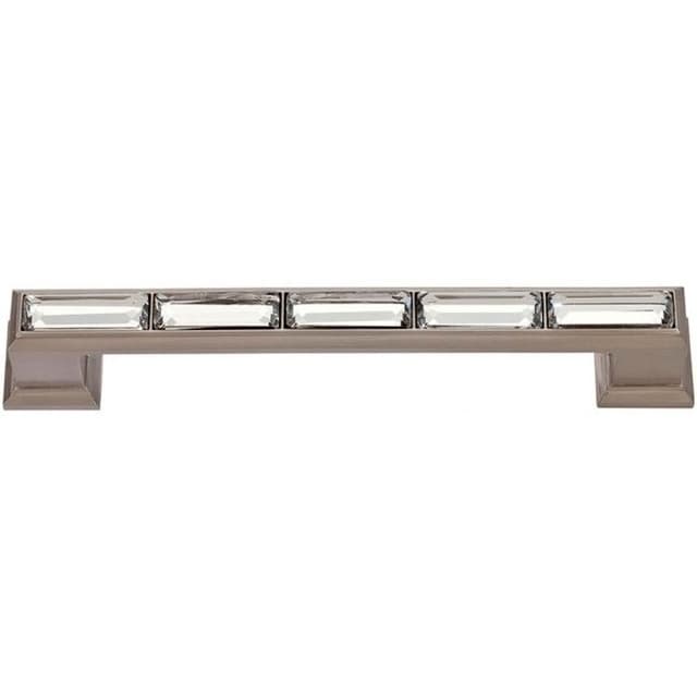 Top Knobs Crystal Series 5-1/16" (128 mm) Center to Center Brushed Nickel Pull, - 342-BRN
