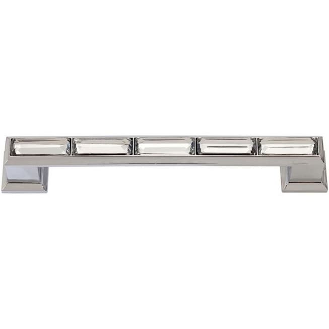 Top Knobs Crystal 5-1/16" (128 mm) Center to Center Polished Chrome Pull, 342-CH