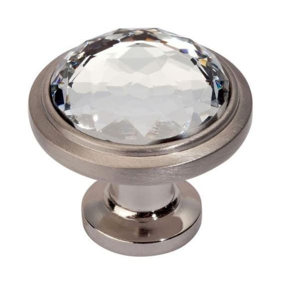 Top Knobs Crystal Series 1-5/16" (33 mm) Diameter Brushed NickelKnob, - 343-BRN