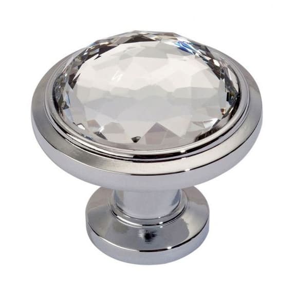 Top Knobs Crystal Series 1-5/16" (33 mm) Diameter Polished ChromeKnob, - 343-CH