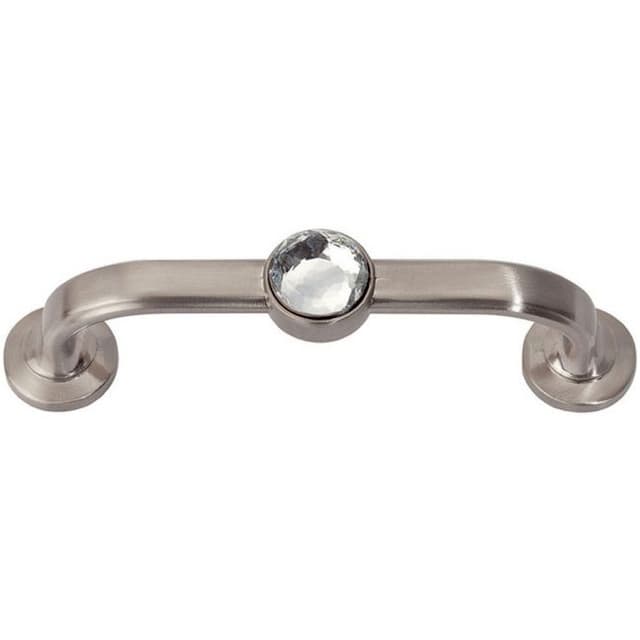 Top Knobs Crystal Series 3" (76 mm) Center to Center Brushed Nickel Pull, - 344-BRN