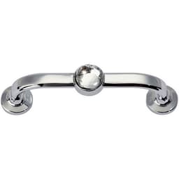 Top Knobs Crystal Series 3" (76 mm) Center to Center Polished Chrome Pull, - 344-CH