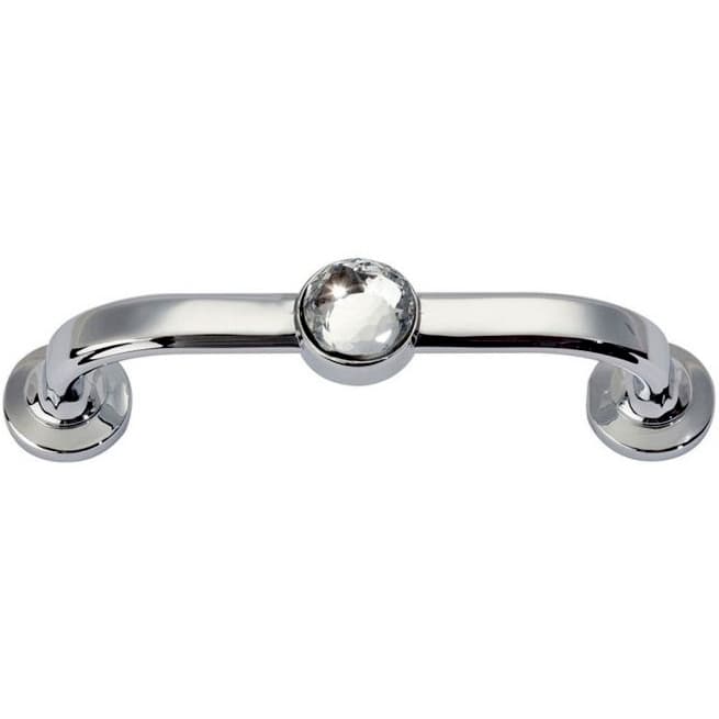 Top Knobs Crystal 3" (76 mm) Center to Center Polished Chrome Pull, 344-CH