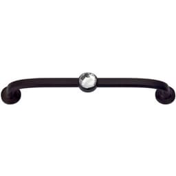 Top Knobs Crystal Series 5-1/16" (128 mm) Center to Center Matte Black Pull, - 345-BL