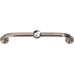 Top Knobs Crystal Series 5-1/16" (128 mm) Center to Center Brushed Nickel Pull, - 345-BRN