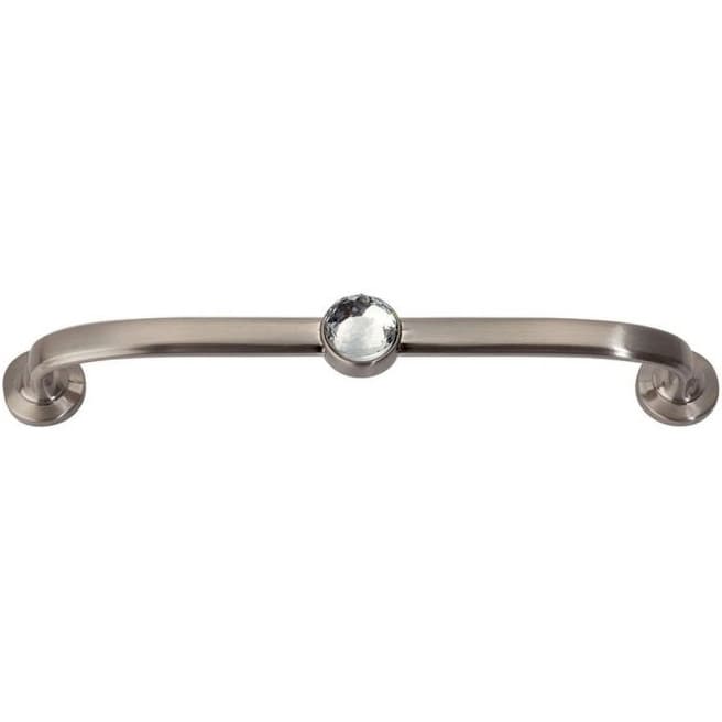 Top Knobs Crystal 5-1/16" (128 mm) Center to Center Brushed Nickel Pull, 345-BRN