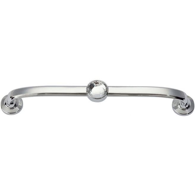 Top Knobs Crystal 5-1/16" (128 mm) Center to Center Polished Chrome Pull, 345-CH