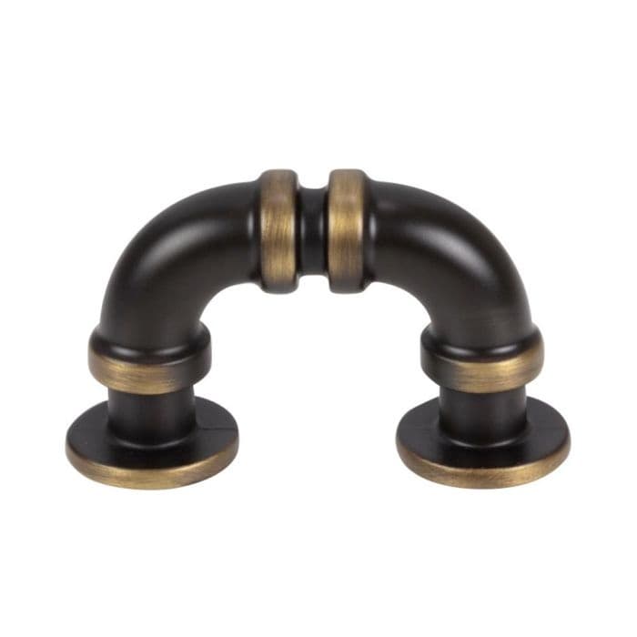 Top Knobs Steam Punk 1-5/16" (33 mm) Center to Center Cafe Bronze Finger Pull, 366-CFB