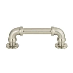 Top Knobs Steam Punk Series 3" (76 mm) Center to Center Brushed Nickel Pull, - 367-BRN