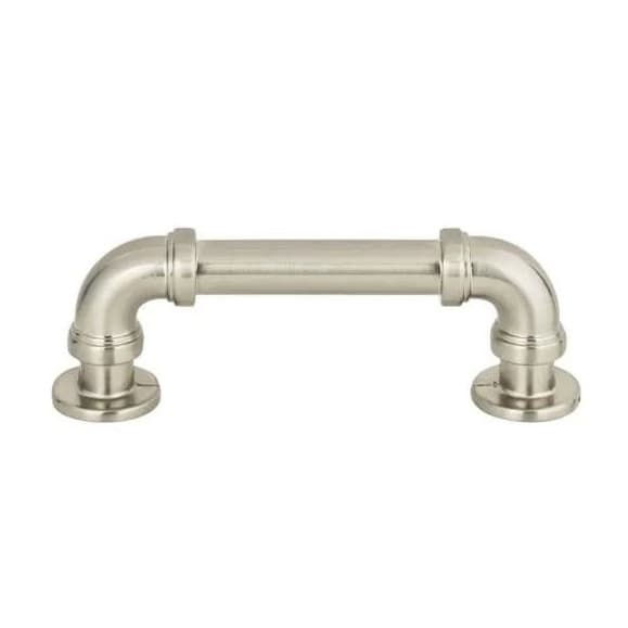 Top Knobs Steam Punk 3" (76 mm) Center to Center Brushed Nickel Pull, 367-BRN