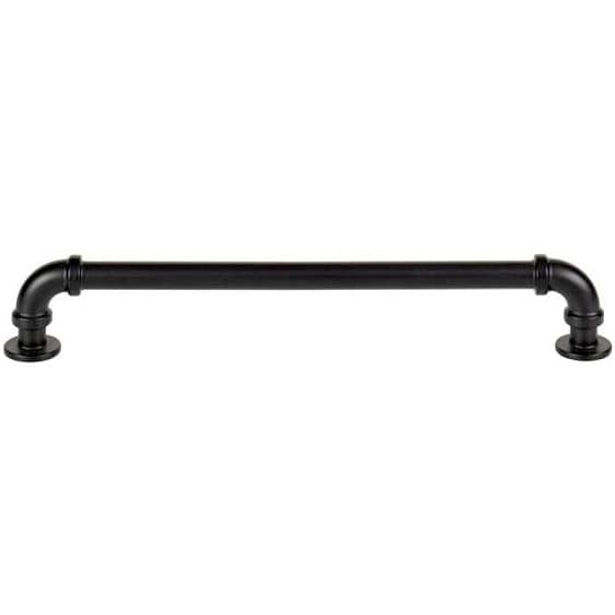 Top Knobs Steam Punk 7-9/16" (192 mm) Center to Center Matte Black Pull, 369-BL