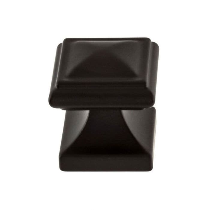 Top Knobs Wadsworth 1-1/4" (32 mm) L x 1-1/4" (32 mm) W Matte Black Knob, 370-BL