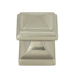 Top Knobs Wadsworth Series 1-1/4 in (32 mm) L x 1-1/4 in (32 mm) W Brushed Nickel Knob, - 370-BRN