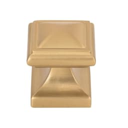 Top Knobs Wadsworth Series 1-1/4 in (32 mm) L x 1-1/4 in (32 mm) W Warm Brass Knob, - 370-WB