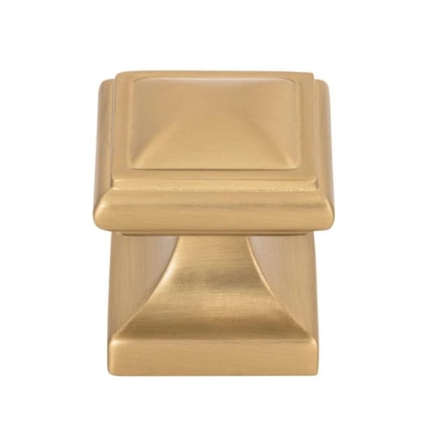 Top Knobs Wadsworth Series 1-1/4 in (32 mm) L x 1-1/4 in (32 mm) W Warm Brass Knob, - 370-WB