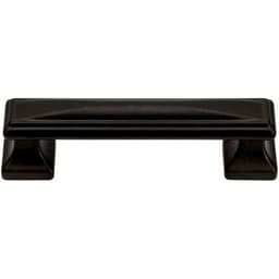 Top Knobs Wadsworth Series 3-3/4" (95 mm) Center to Center Matte Black Pull, - 372-BL
