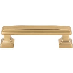Top Knobs Wadsworth Series 3-3/4" (95 mm) Center to Center Warm Brass Pull, - 372-WB
