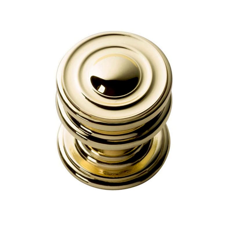 Top Knobs Campaign 1-1/4" (32 mm) Diameter Polished BrassKnob, 376-PB