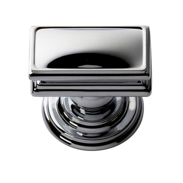 Top Knobs Campaign Series 1-1/2 in (38 mm) L x 1-5/16 in (33 mm) W Polished Chrome Knob, - 377-CH