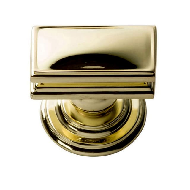 Top Knobs Campaign Series 1-1/2 in (38 mm) L x 1-5/16 in (33 mm) W Polished Brass Knob, - 377-PB