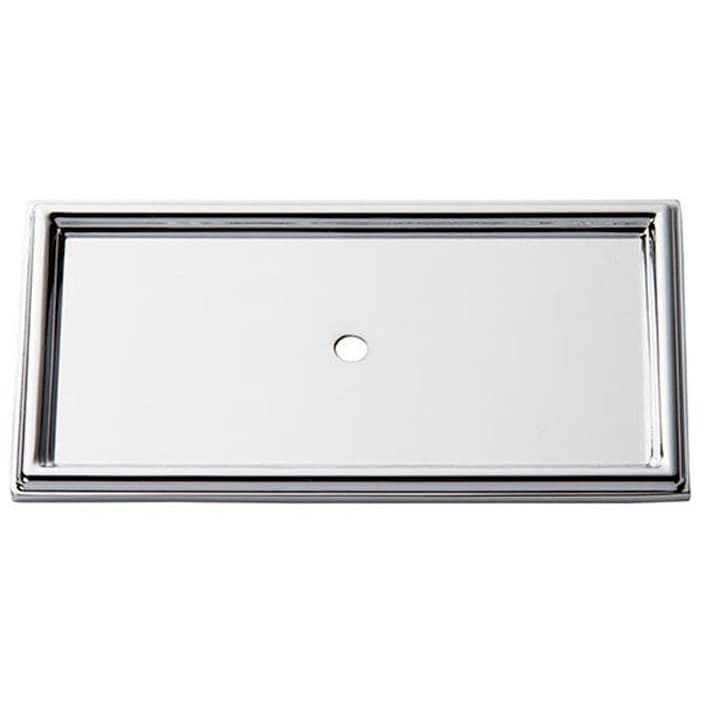 Atlas Homewares Campaign Knob Backplate 3-11/16" (94mm) Long Polished Chrome, 379-CH