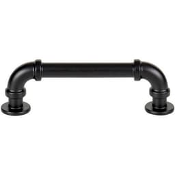 Top Knobs Steam Punk Series 3-3/4" (96 mm) Center to Center Matte Black Pull, - 432-BL