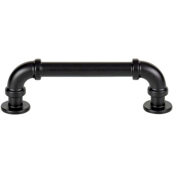 Top Knobs Steam Punk 3-3/4" (96 mm) Center to Center Matte Black Pull, 432-BL
