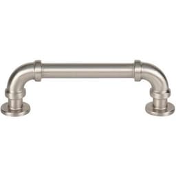 Top Knobs Steam Punk Series 3-3/4" (96 mm) Center to Center Brushed Nickel Pull, - 432-BRN
