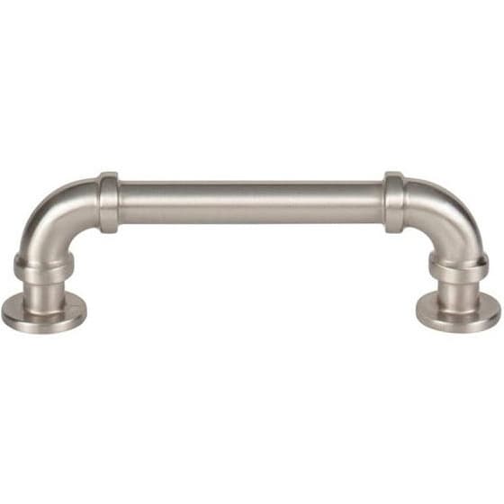 Top Knobs Steam Punk 3-3/4" (96 mm) Center to Center Brushed Nickel Pull, 432-BRN