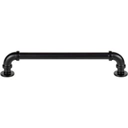 Top Knobs Steam Punk Series 6-5/16" (160 mm) Center to Center Matte Black Pull, - 433-BL
