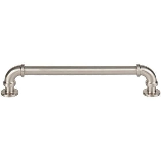 Top Knobs Steam Punk 6-5/16" (160 mm) Center to Center Brushed Nickel Pull, 433-BRN