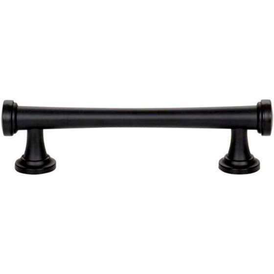 Top Knobs Browning Series 3-3/4" (96 mm) Center to Center Matte Black Pull, - 436-BL