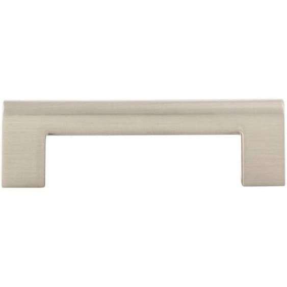 Top Knobs Round Rail 3-3/4" (96 mm) Center to Center Brushed Nickel Pull, 438-BRN