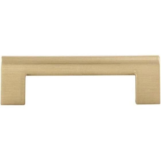 Top Knobs Round Rail Series 3-3/4" (96 mm) Center to Center Warm Brass Pull, - 438-WB