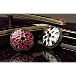 Top Knobs Canterbury Series 1-1/2" (38 mm) Diameter Black/RedKnob, - 3186-R-B