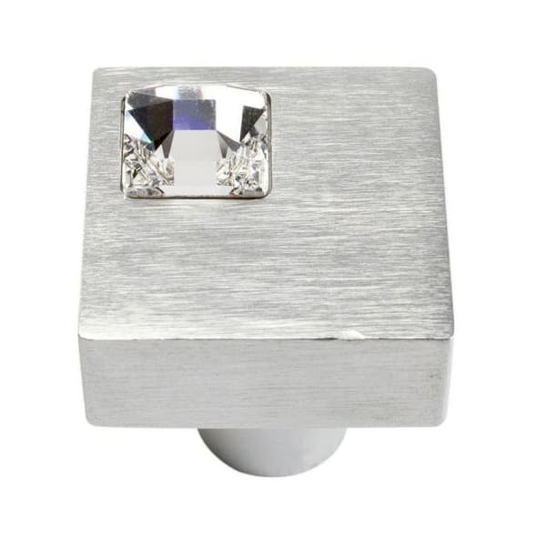 Top Knobs Crystal Series 1 in (25 mm) L x 1 in (25 mm) W Matte Chrome Knob, - 3194-MC