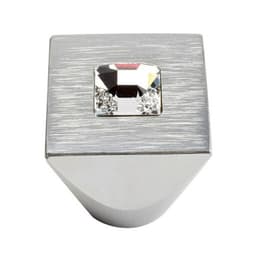 Top Knobs Crystal Series 1 in (25 mm) L x 1 in (25 mm) W Matte Chrome Knob, - 3195-MC