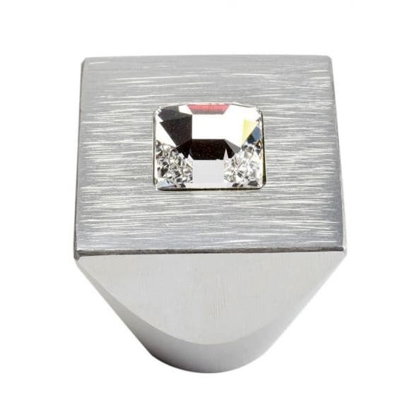 Top Knobs Crystal Series 1 in (25 mm) L x 1 in (25 mm) W Matte Chrome Knob, - 3195-MC