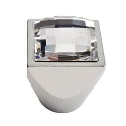 Top Knobs Crystal Series 1 in (25 mm) L x 1 in (25 mm) W Matte Chrome Knob, - 3196-MC