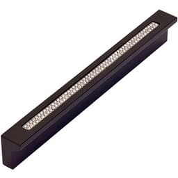 Top Knobs Crystal Series 3-3/4" (95 mm) Center to Center Matte Black Pull, - 3201-BL