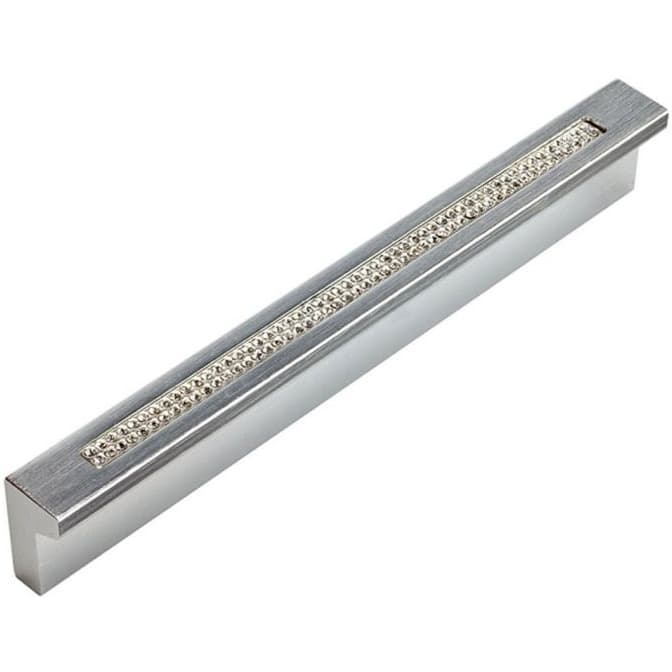 Top Knobs Crystal 3-3/4" (95 mm) Center to Center Matte Chrome Pull, 3201-MC