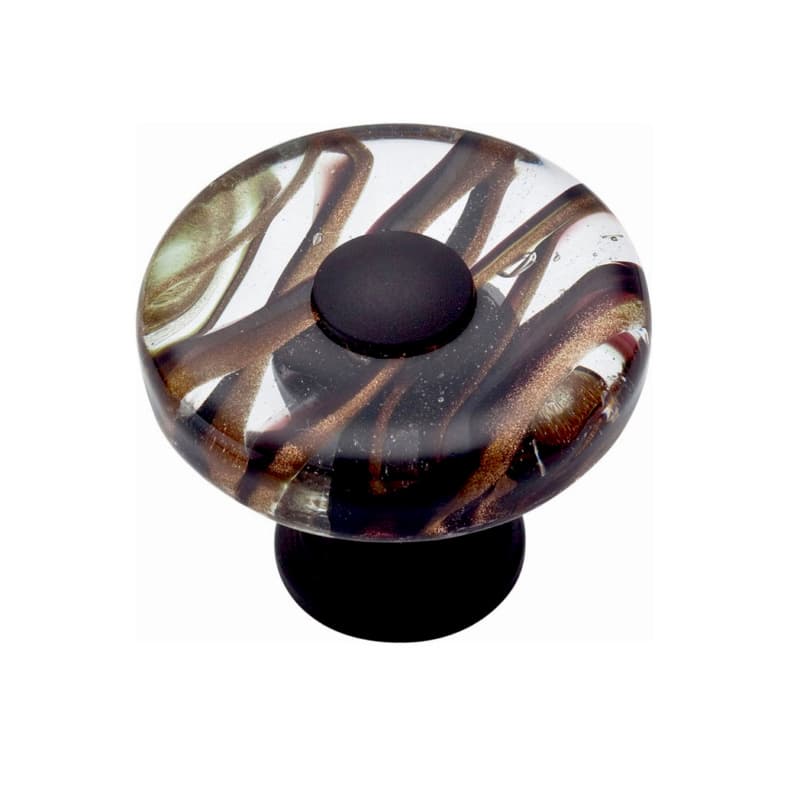 Top Knobs Dream Glass 1-1/2" (38 mm) Diameter Aged BronzeKnob, 3206-O