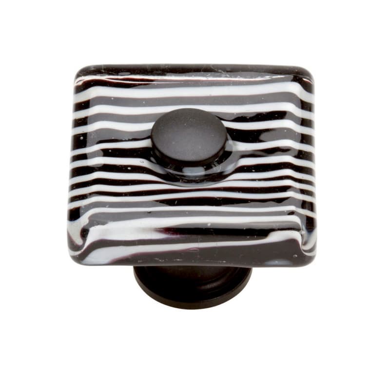 Top Knobs Dream Glass 1-1/2" (38 mm) L x 1-1/2" (38 mm) W Matte Black Knob, 3223-BL
