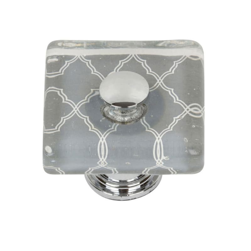 Top Knobs Dream Glass 1-1/2" (38 mm) L x 1-1/2" (38 mm) W Polished Chrome Knob, 3234-CH