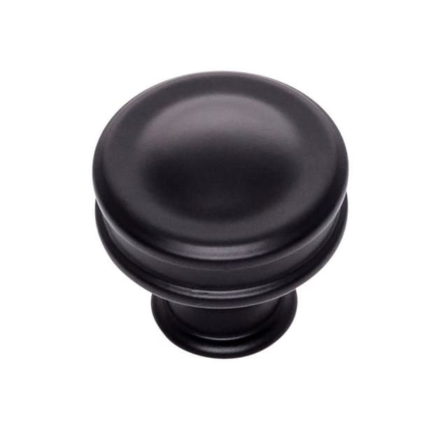 Top Knobs Oskar Series 1-1/4" (32 mm) Diameter Matte BlackKnob, - A100-BL