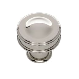 Top Knobs Oskar Series 1-1/4" (32 mm) Diameter Polished NickelKnob, - A100-PN