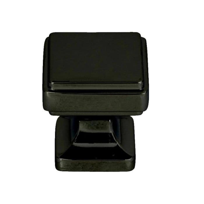 Top Knobs Kate Series 1-1/8 in (29 mm) L x 1-1/8 in (29 mm) W Matte Black Knob, - A200-BL