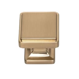 Top Knobs Kate Series 1-1/8 in (28.5 mm) L x 1-1/8 in (29 mm) W Warm Brass Knob, - A200-WB