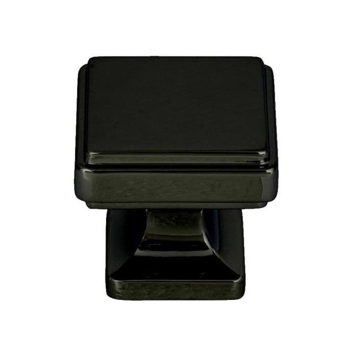 Top Knobs Kate Series 1-1/4 in (32 mm) L x 1-1/4 in (32 mm) W Matte Black Knob, - A201-BL